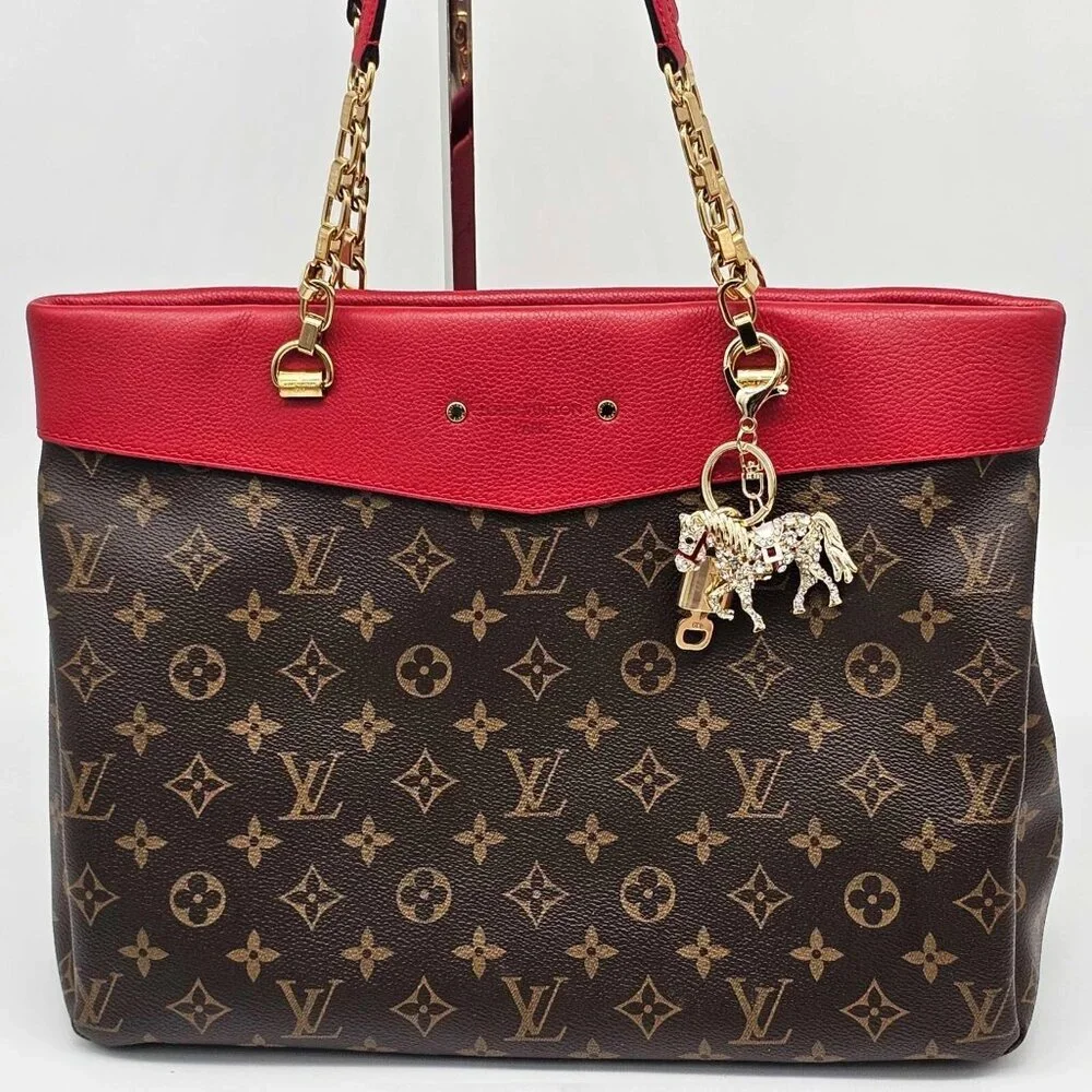 Authentic Louis Vuitton Lock & Key with unbranded Horse Bagcharm 020326